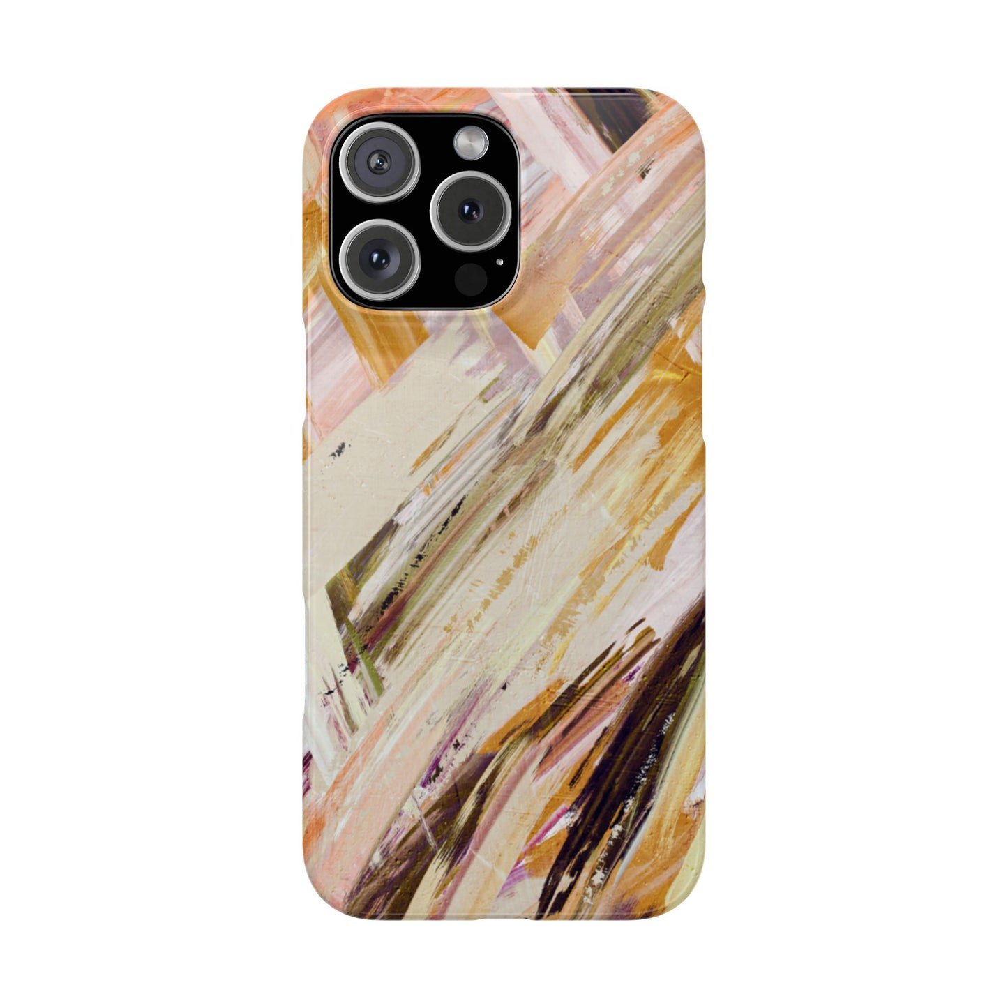 Slim Phone Case – Brush & Bronze