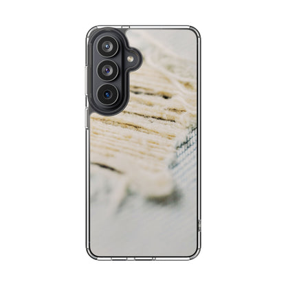 Clear Phone Case – Woven Warmth