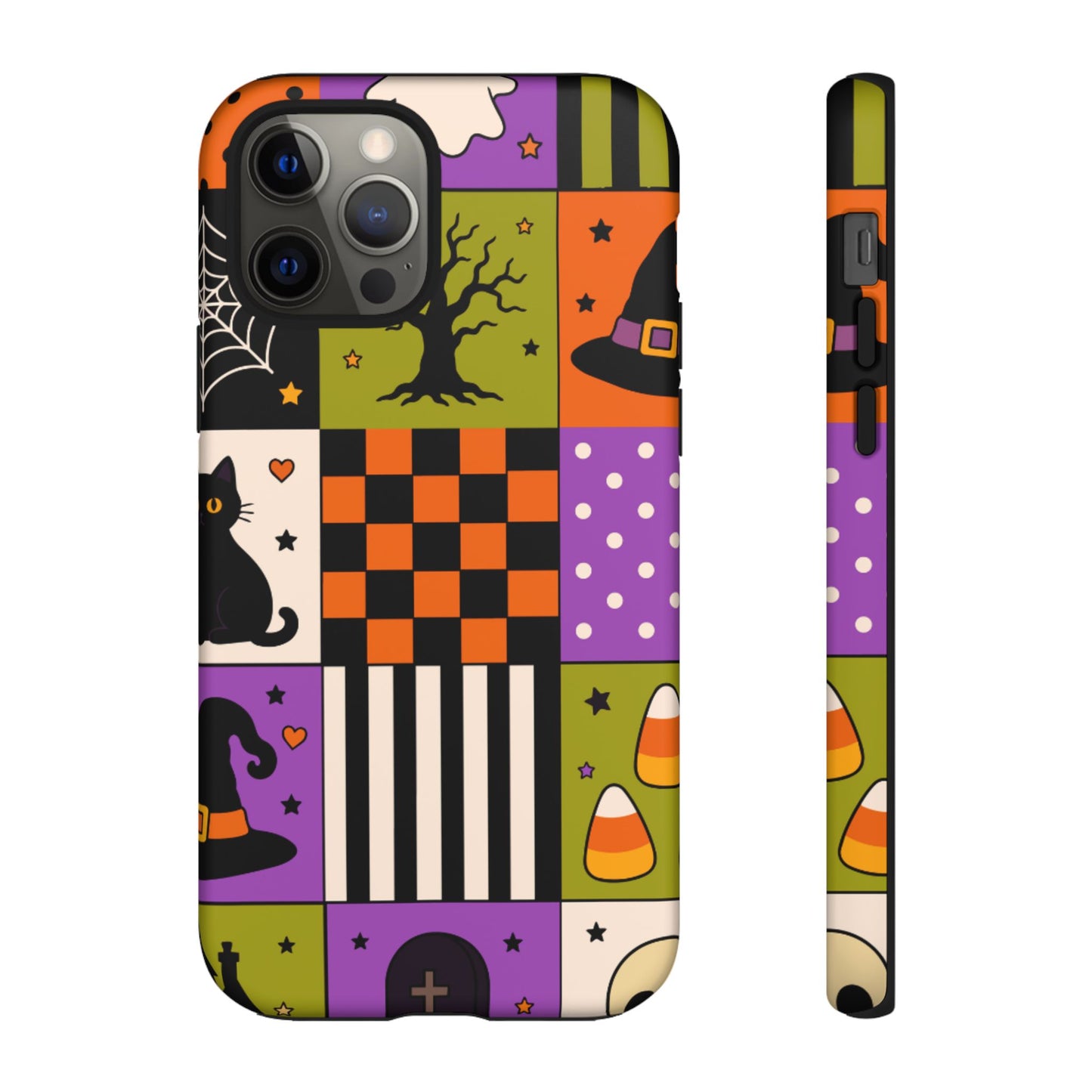 Protective Phone Case – Spooky Patchwork