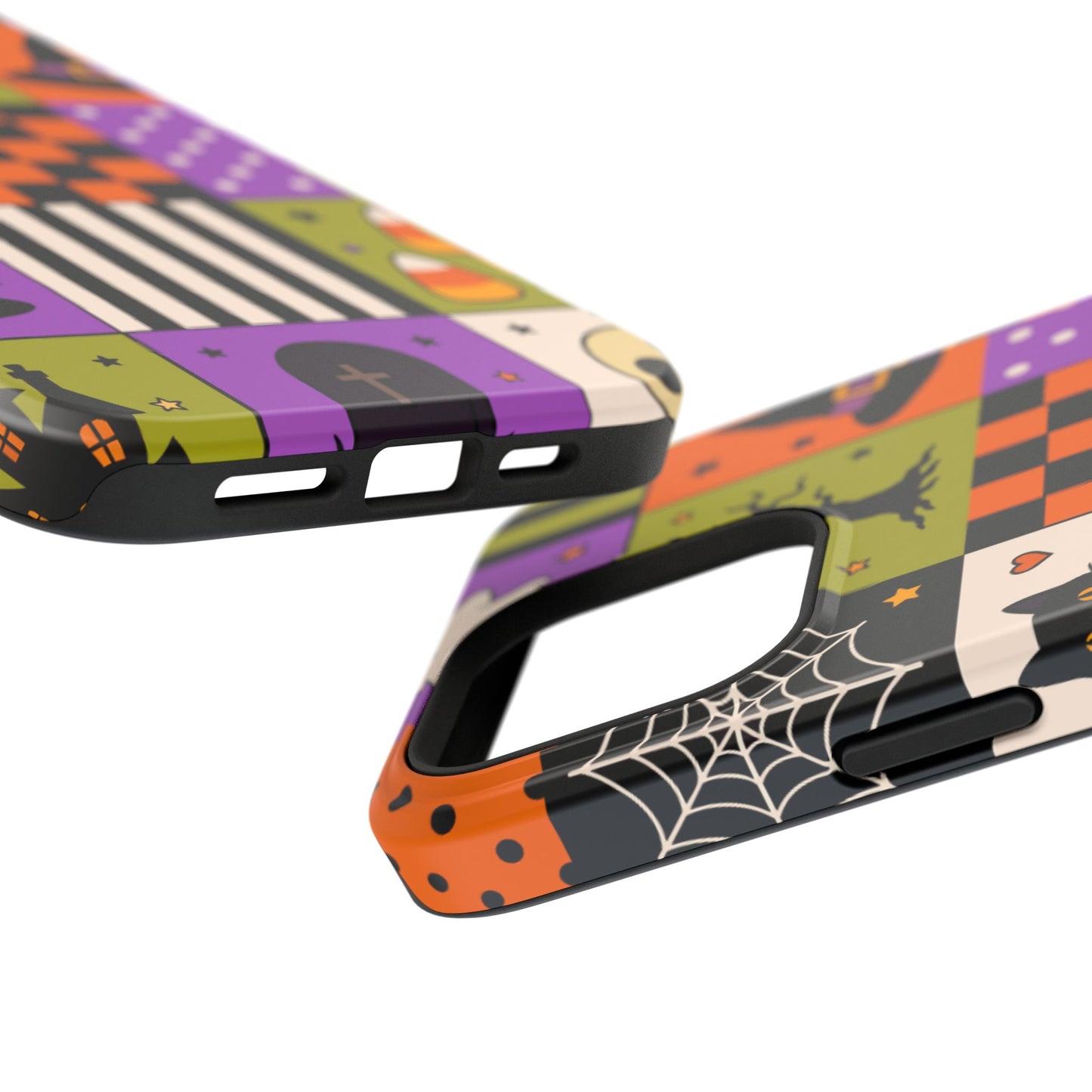 Impact-Resistant Phone Case – Spooky Patchwork