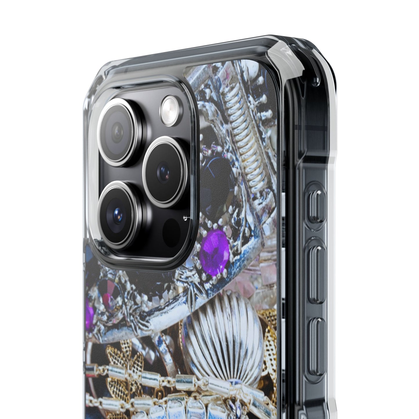 Clear Magnetic Phone Case – Chrome Jewel