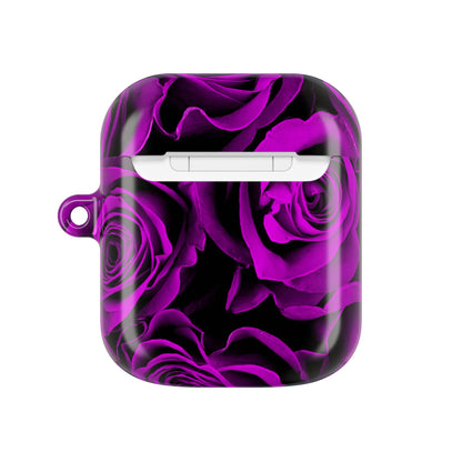 Earbud Case Cover – Amethyst Roses