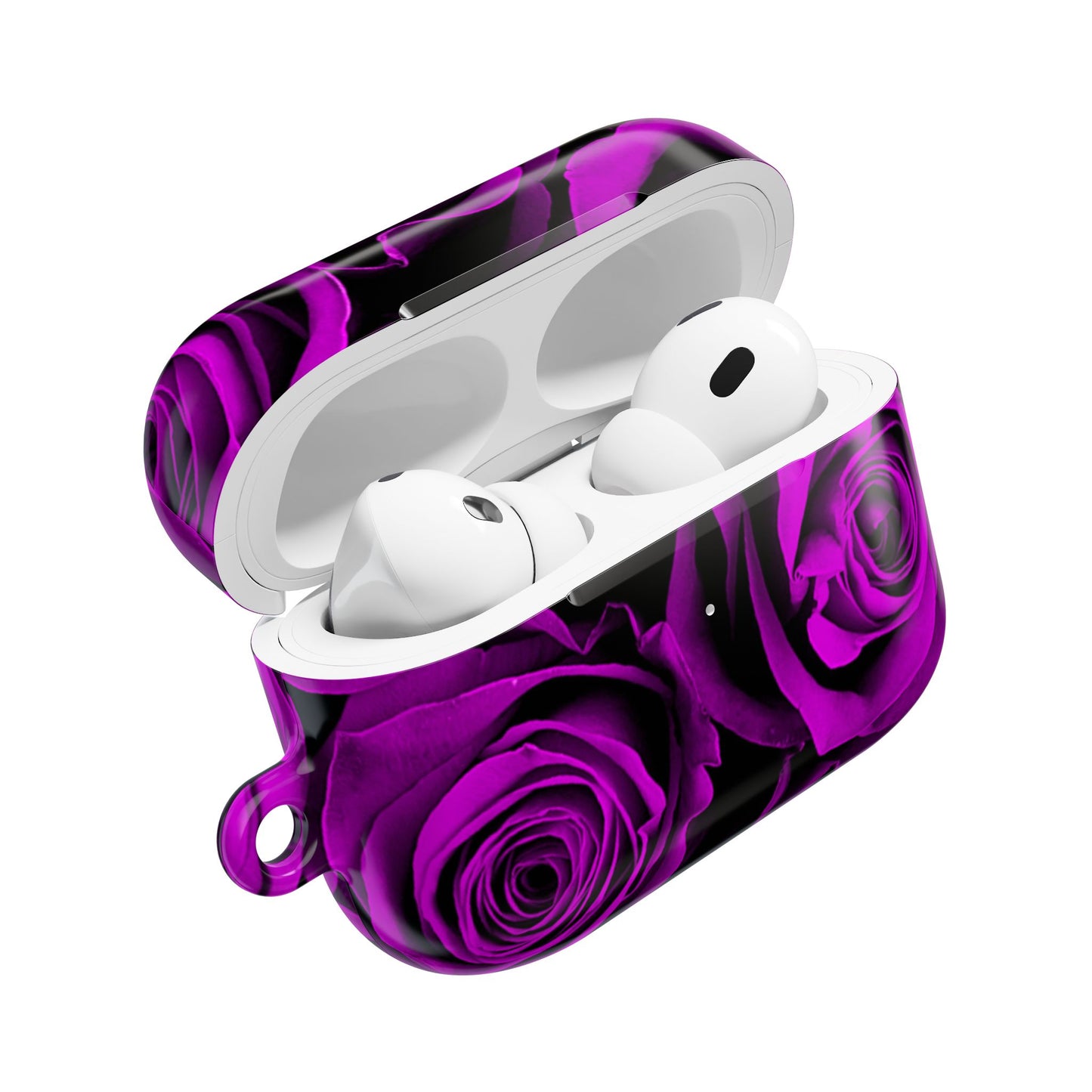 Earbud Case Cover – Amethyst Roses