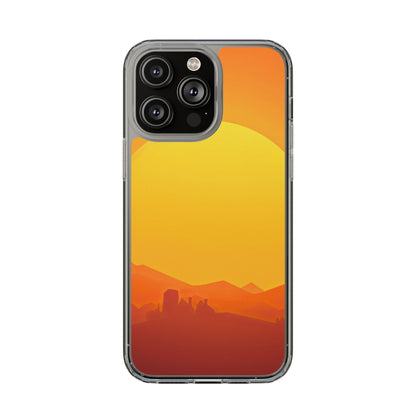 Clear Phone Case – Desert Sunrise