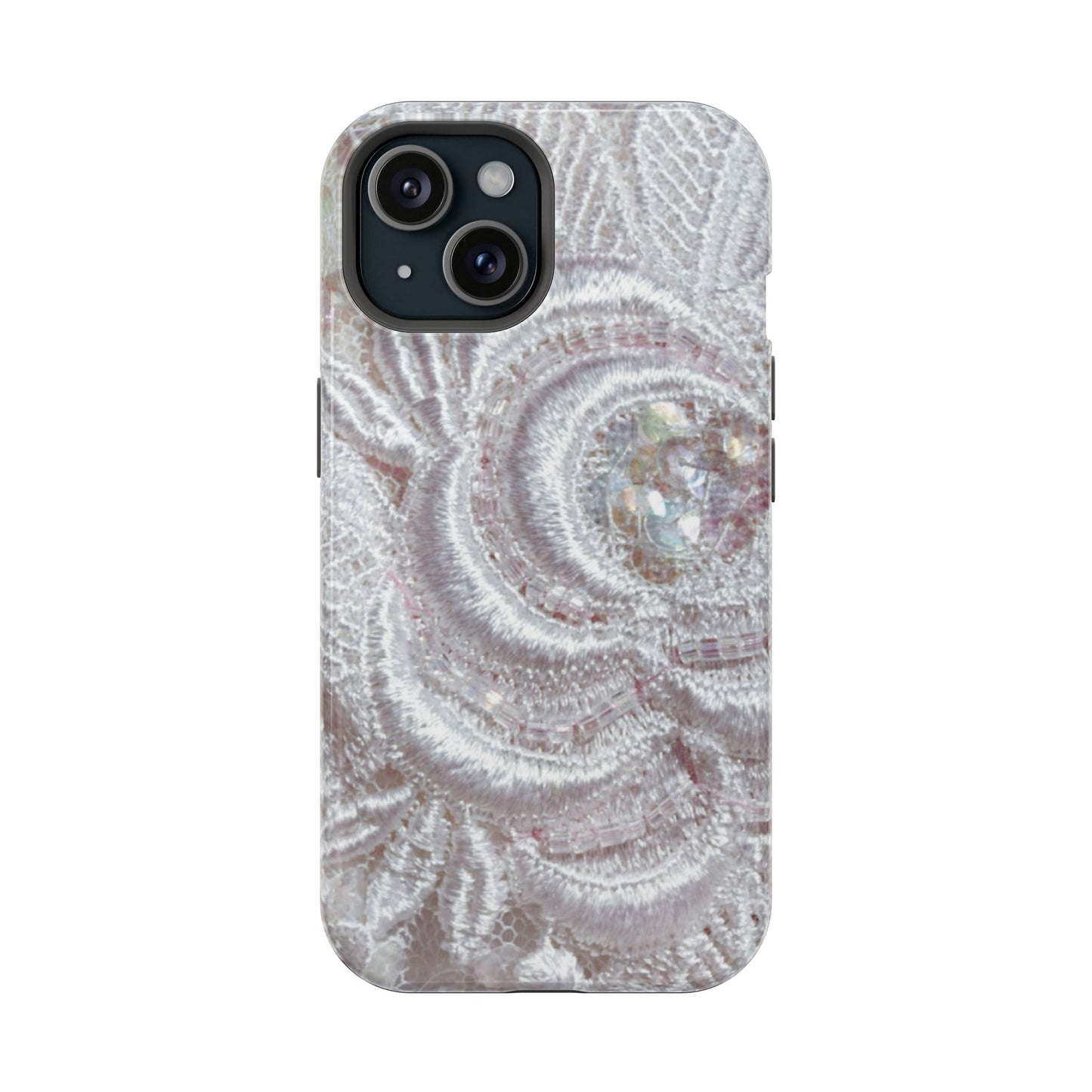 Wireless-Charging Compatible Case – Lace Veil