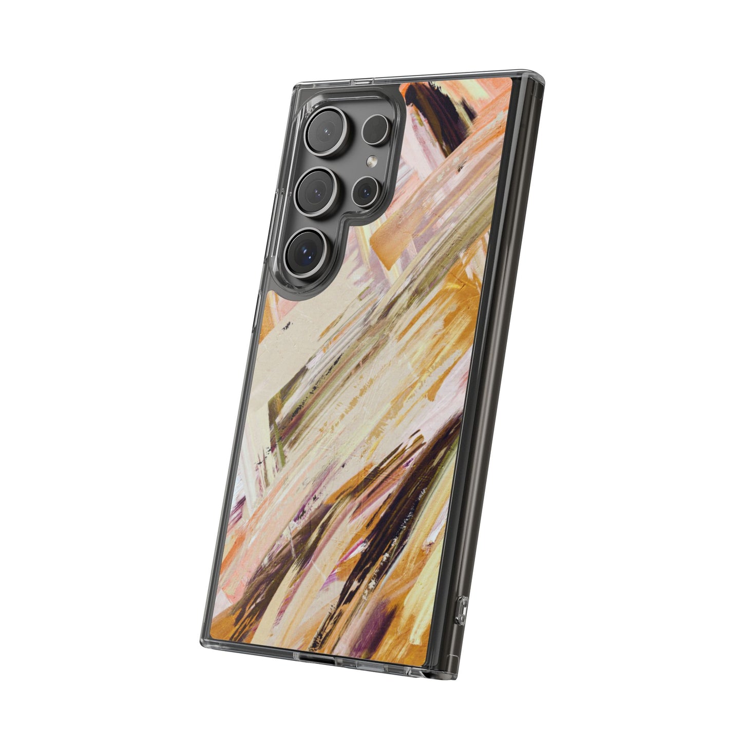 Clear Phone Case – Brush & Bronze