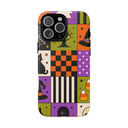Protective Phone Case – Spooky Patchwork
