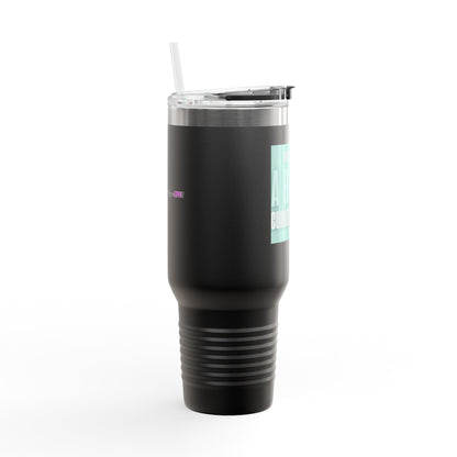 Never a Bad Connection – Mint Ice Cream 40oz Insulated Travel Mug with Handle and Straw