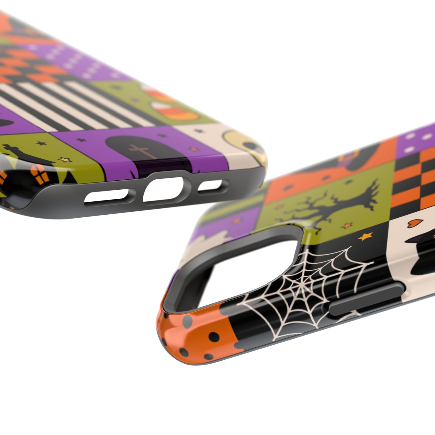Wireless-Charging Compatible Case – Spooky Patchwork