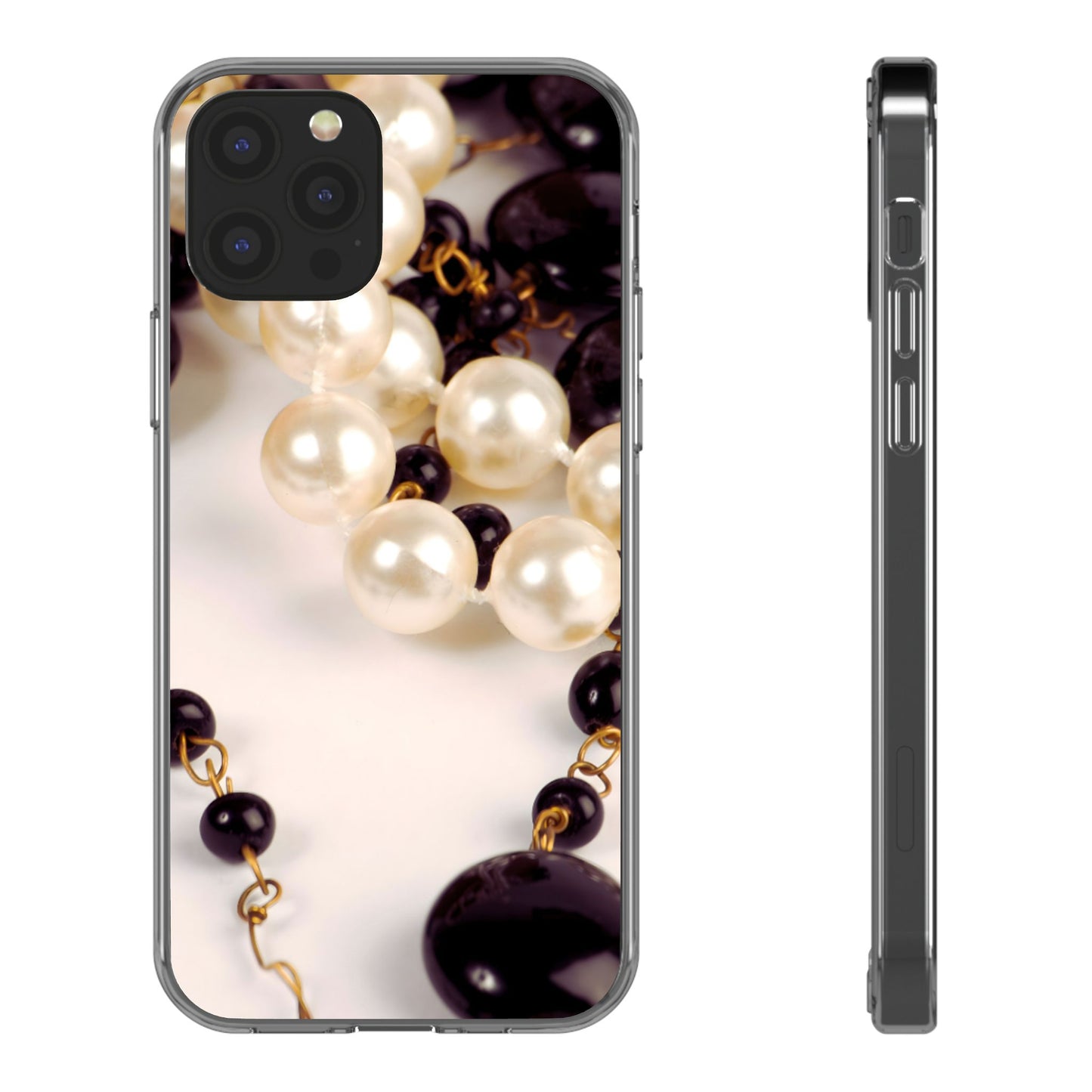 Clear Phone Case – Noir Pearl