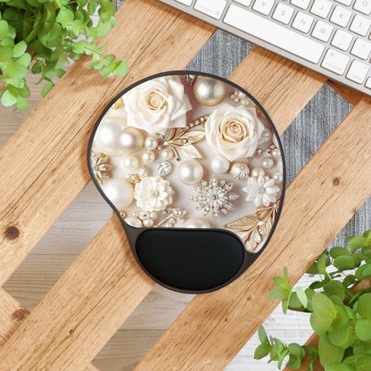Ergonomic Mouse Pad – Ivory Opulence