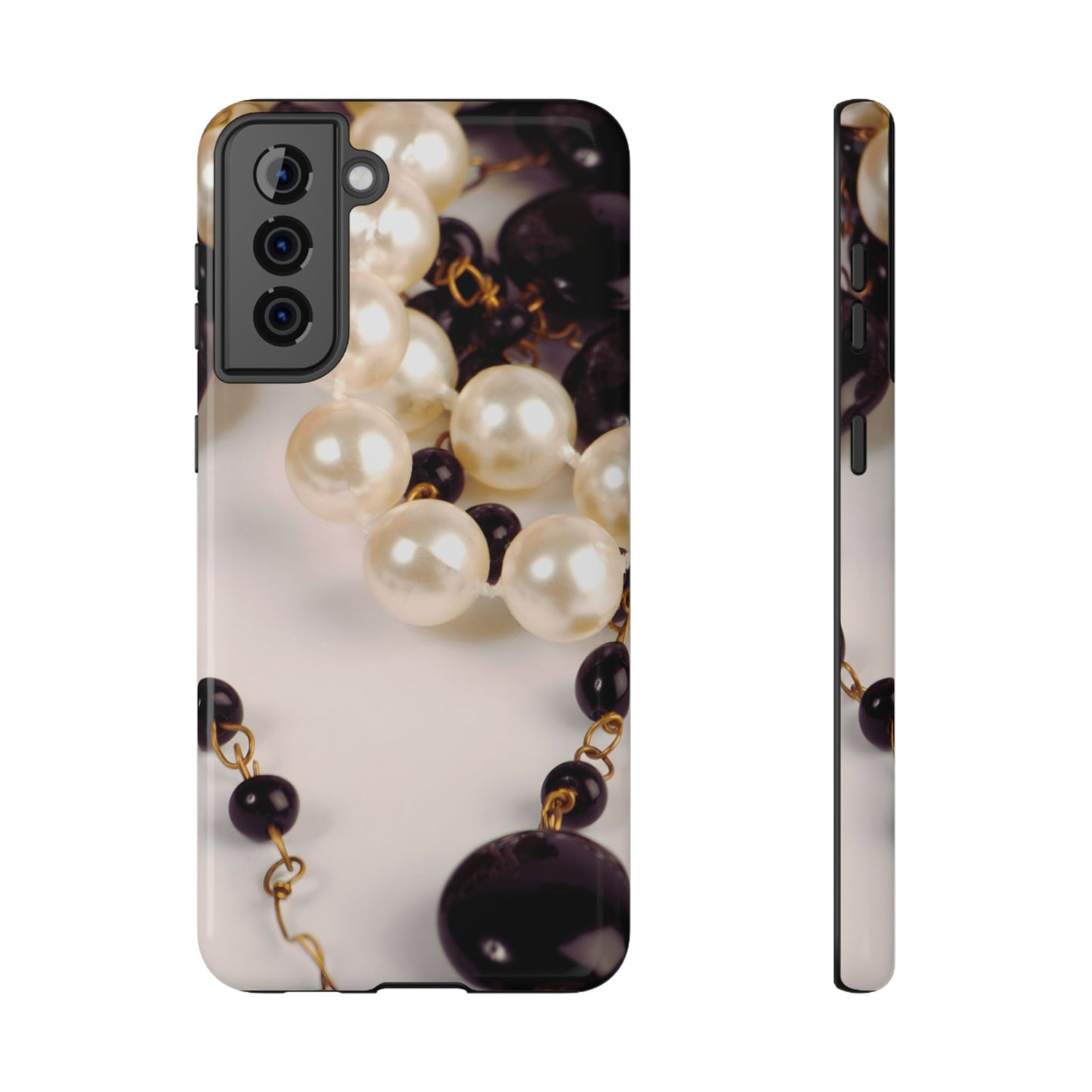 Impact-Resistant Phone Case – Noir Pearl
