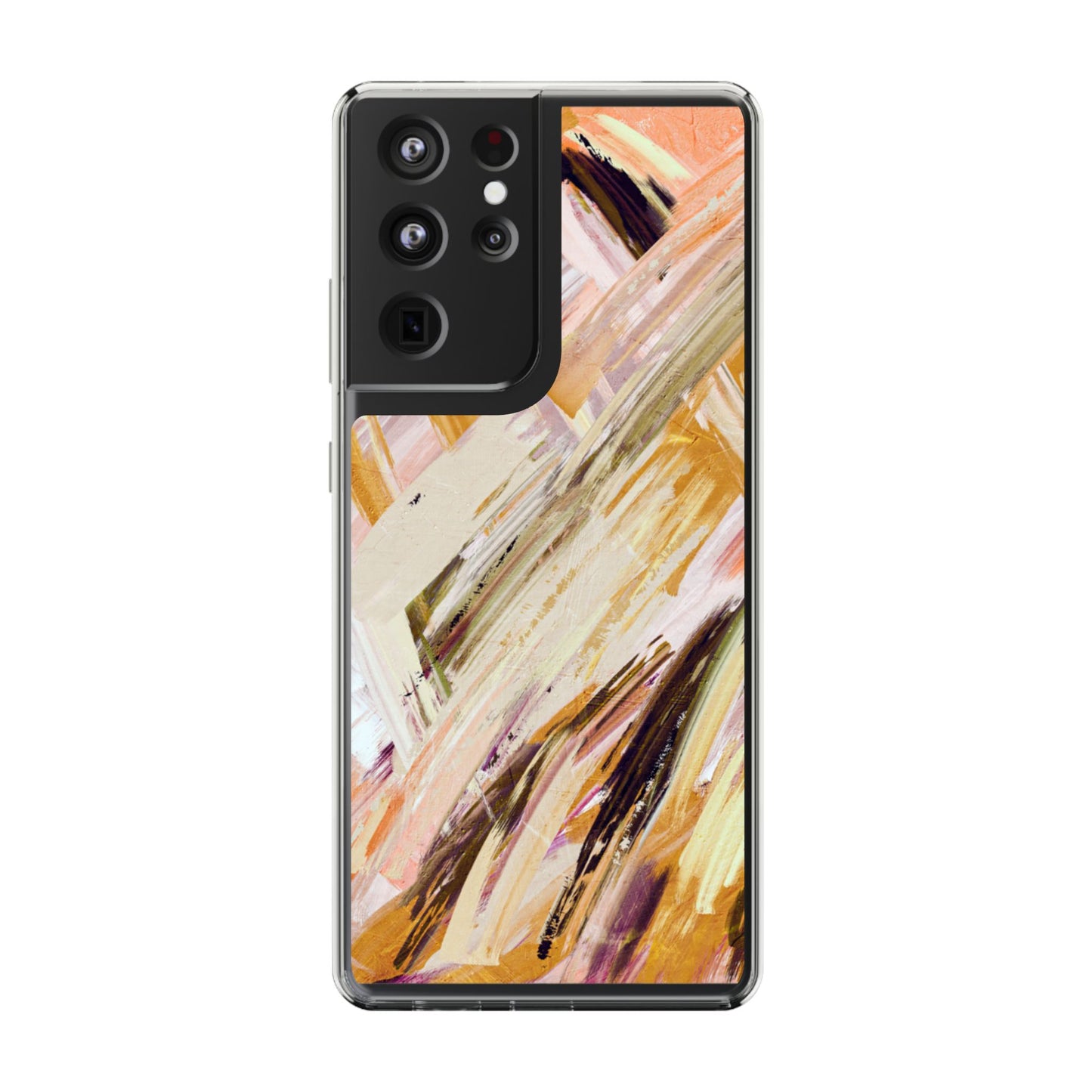 Clear Phone Case – Brush & Bronze