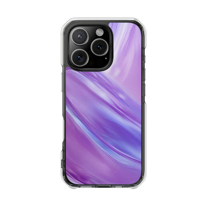 Clear Magnetic Phone Case – Lavender Wave