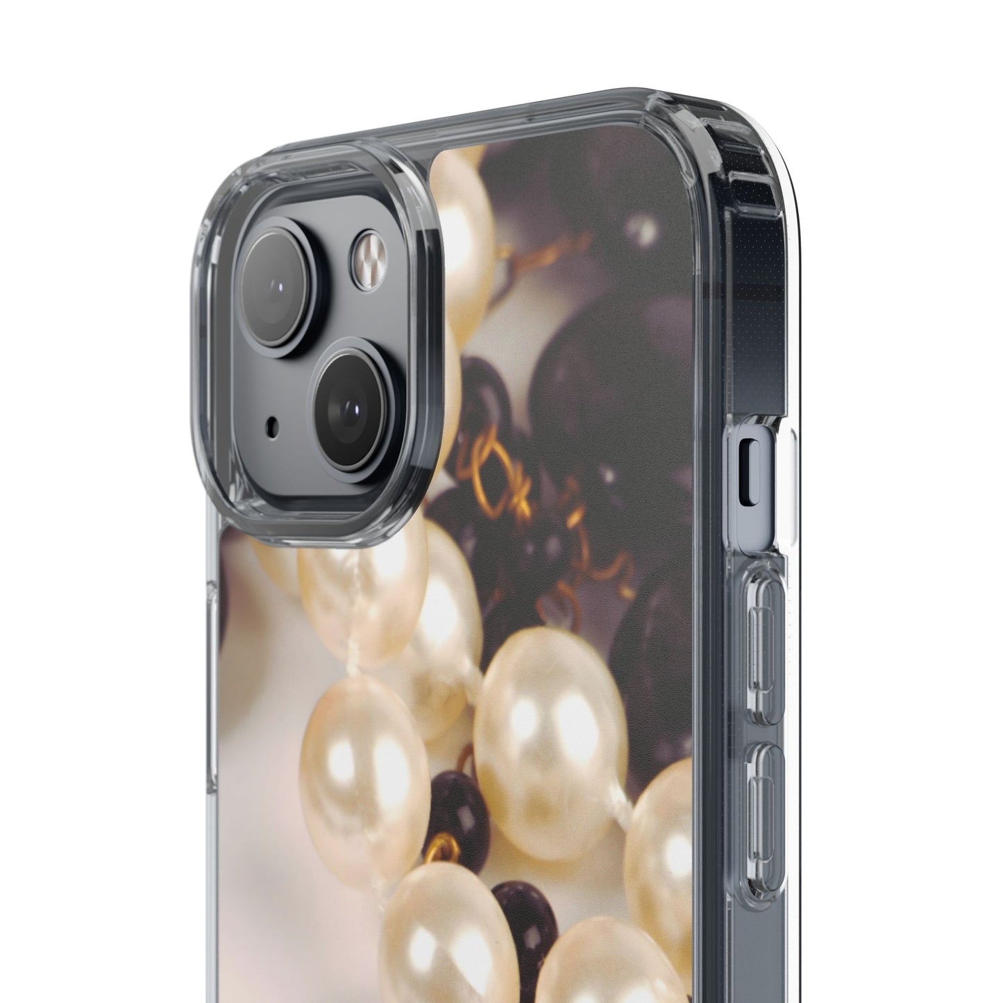 Clear Phone Case – Noir Pearl