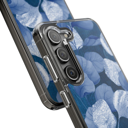 Clear Phone Case – October Blues – Compatible with iPhone 13–17 & Samsung Galaxy S25–S26 Series