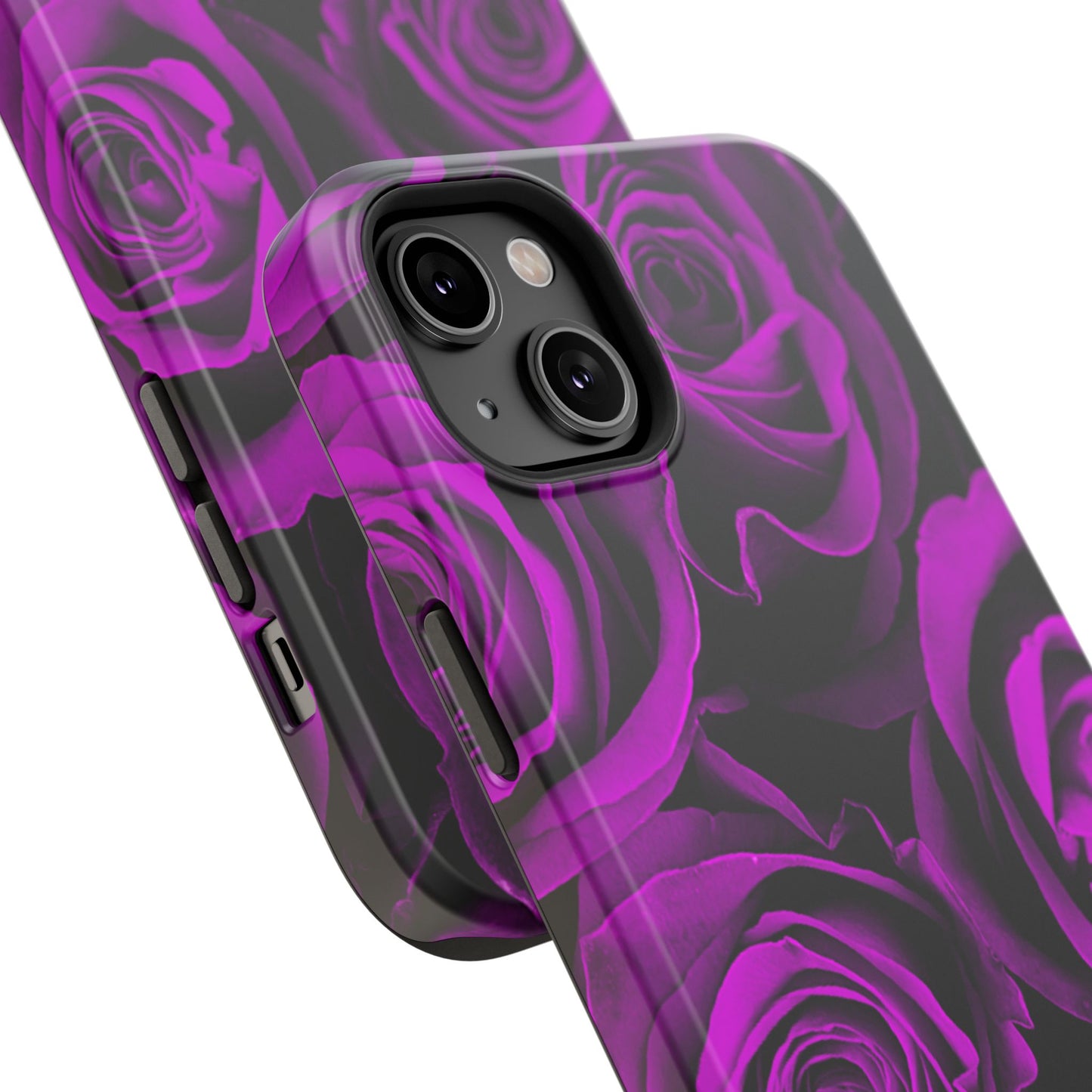 Impact-Resistant Phone Case – Amethyst Roses