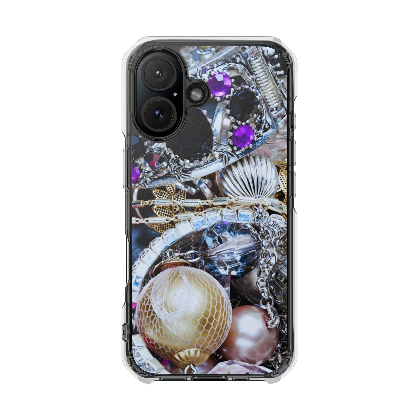 Clear Magnetic Phone Case – Chrome Jewel