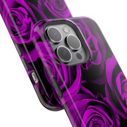 Impact-Resistant Phone Case – Amethyst Roses