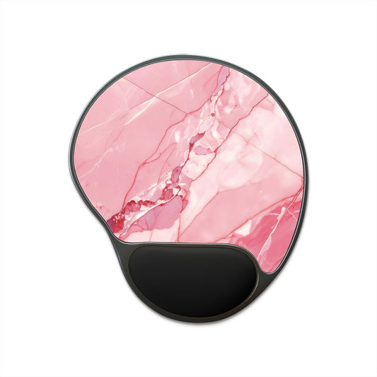 Ergonomic Mouse Pad with Wrist Rest – Pink Agate