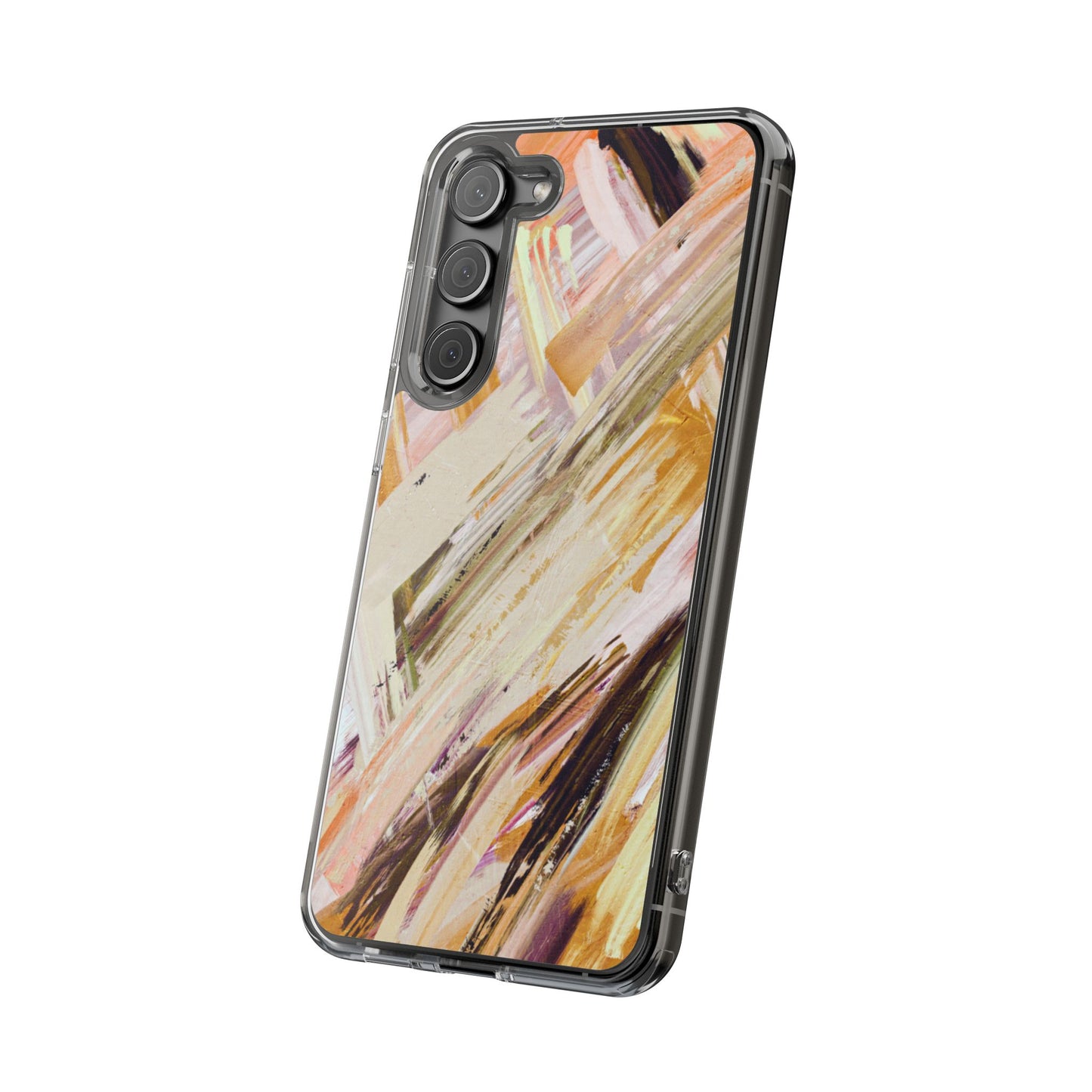 Clear Phone Case – Brush & Bronze