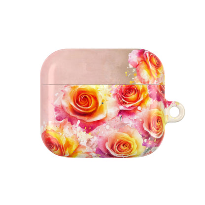 Earbud Case Cover – Sunset Roses