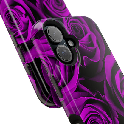 Impact-Resistant Phone Case – Amethyst Roses