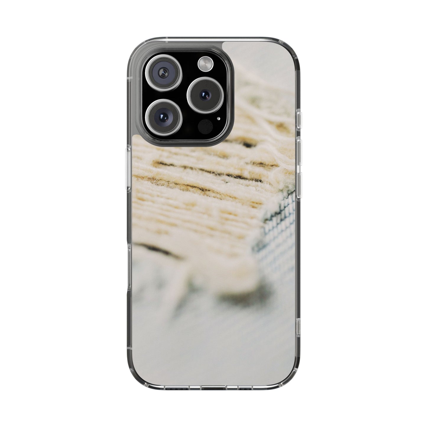 Clear Phone Case – Woven Warmth