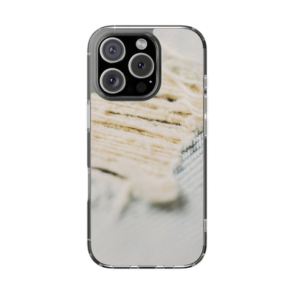 Clear Phone Case – Woven Warmth