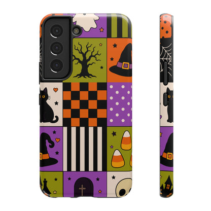 Impact-Resistant Phone Case – Spooky Patchwork