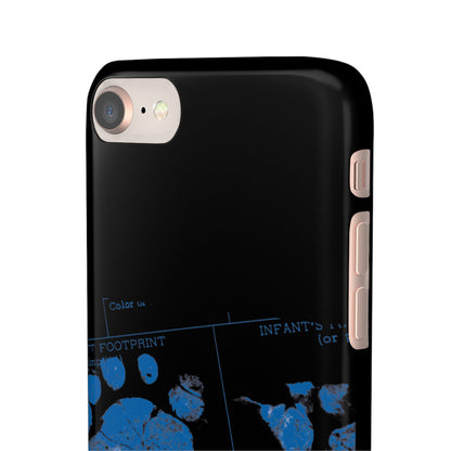 Snap Phone Case – Mom’s Little Blue Footprints