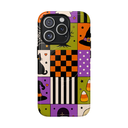Protective Magnetic Phone Case – Spooky Patchwork