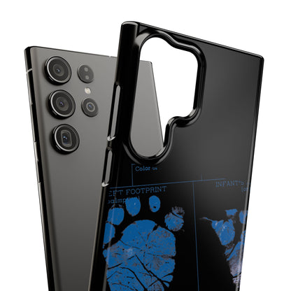 Snap Phone Case – Mom’s Little Blue Footprints