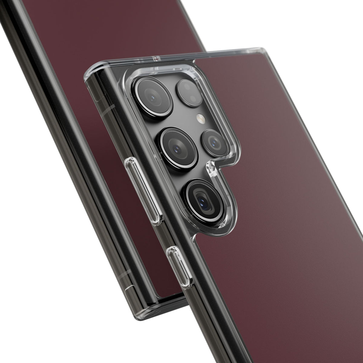 Clear Phone Case – Mulled Wine – Compatible with iPhone 13–17 & Samsung Galaxy S25–S26 Series