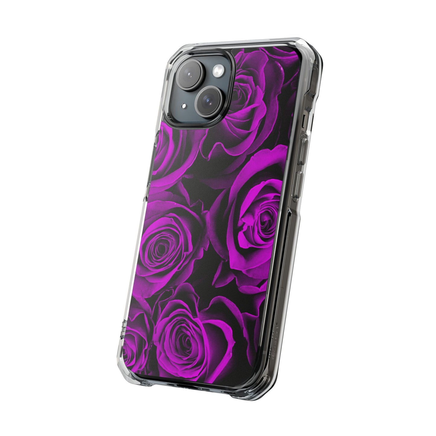 Clear Magnetic Phone Case – Amethyst Roses