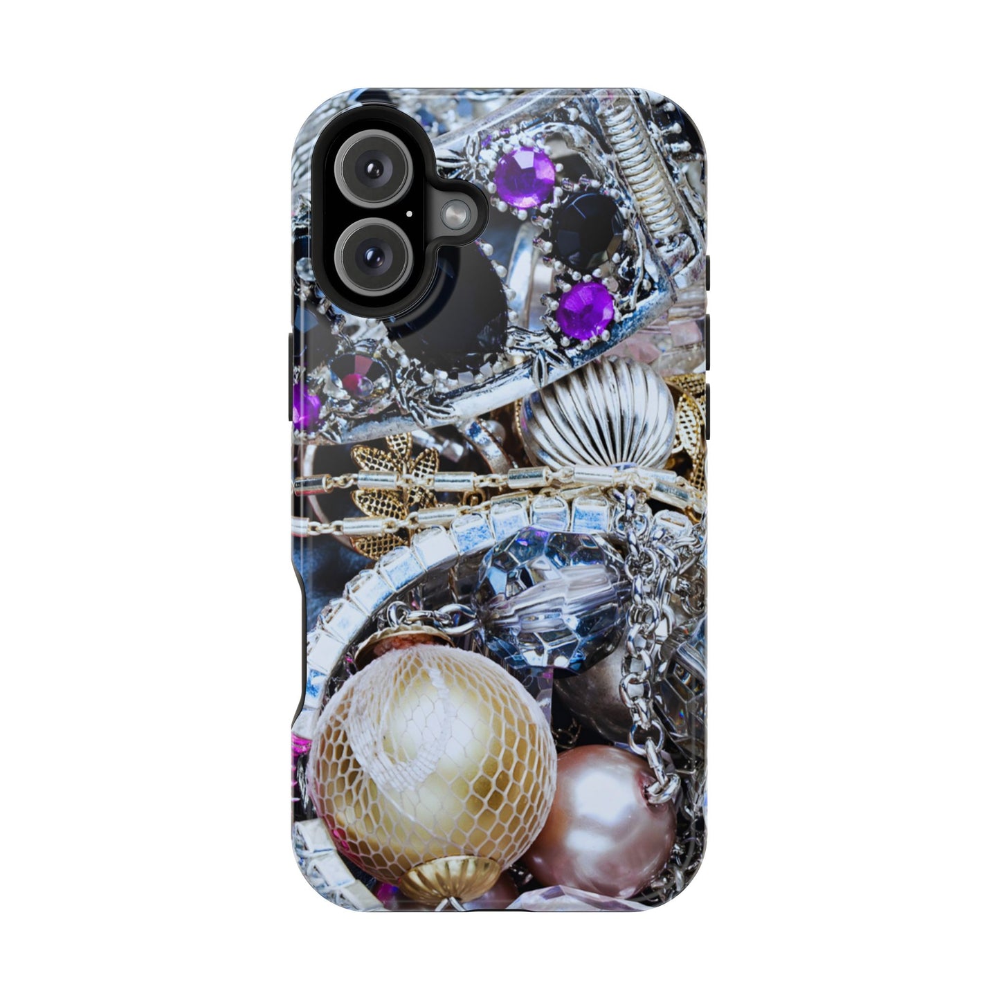 Impact-Resistant Phone Case – Chrome Jewel
