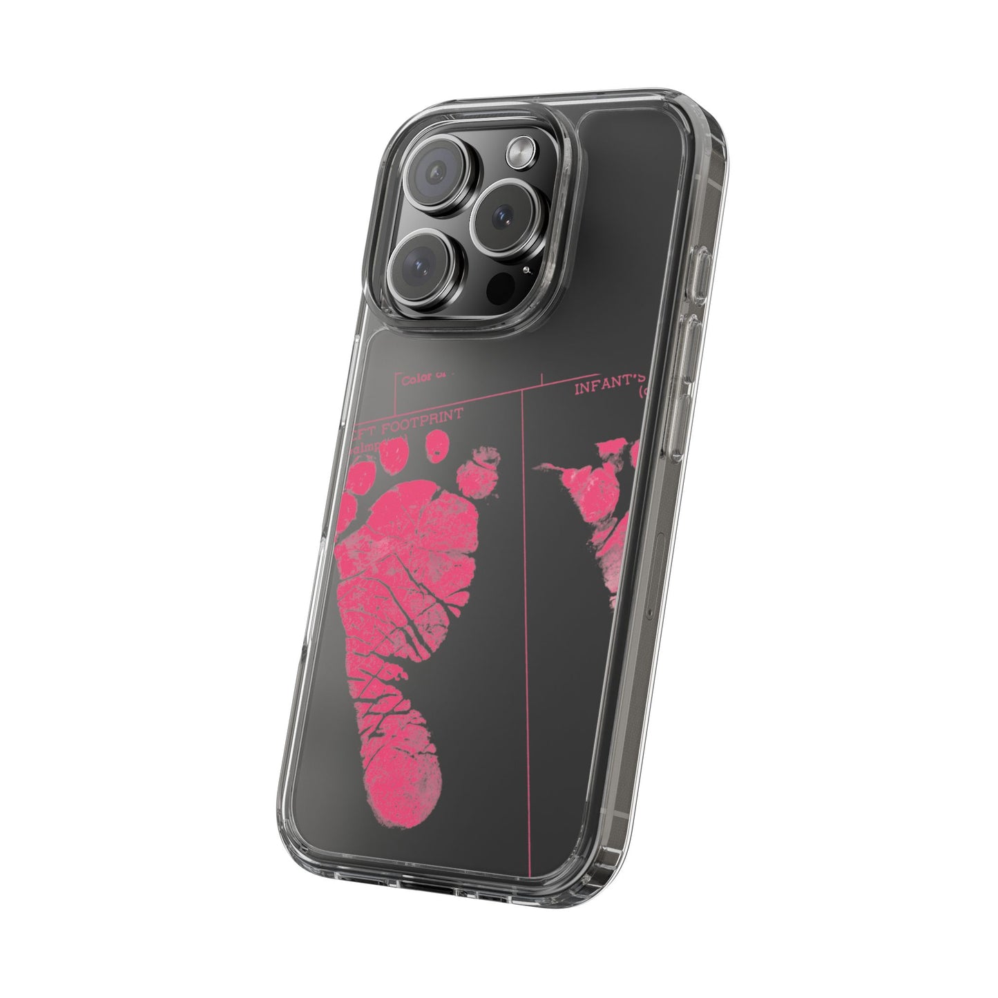 Clear Phone Case – Mom’s Little Pink Footprints