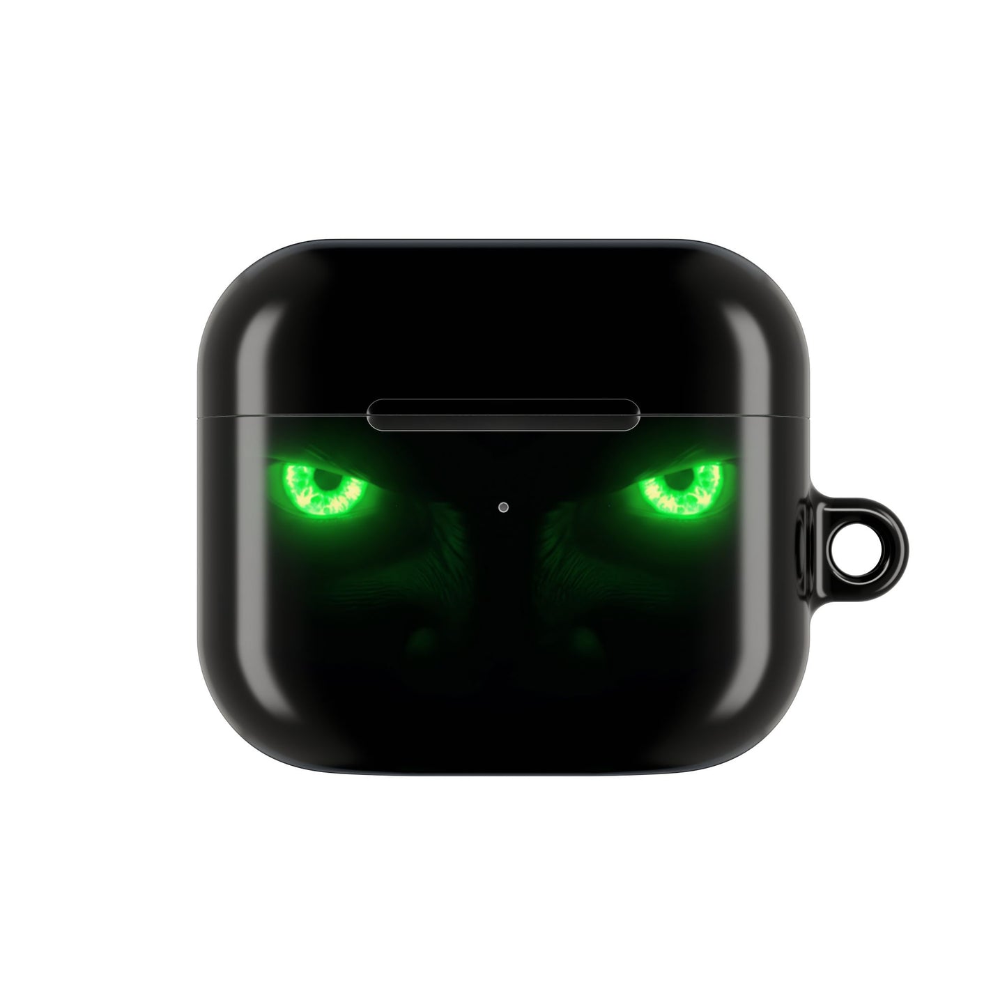 Wireless Earbud Case Cover – Neon Green Monster Eyes