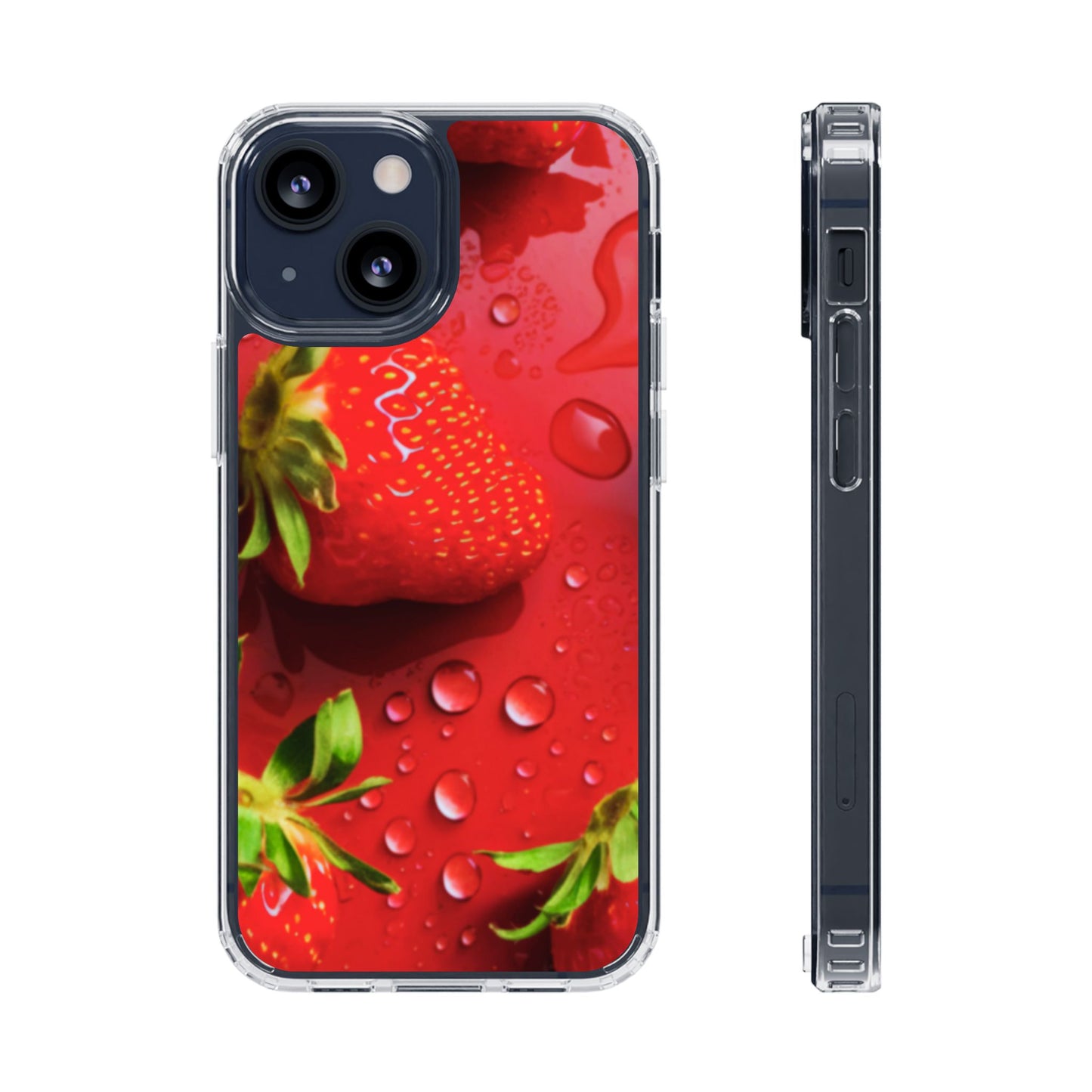 Clear Magnetic Phone Case – Strawberry Drip