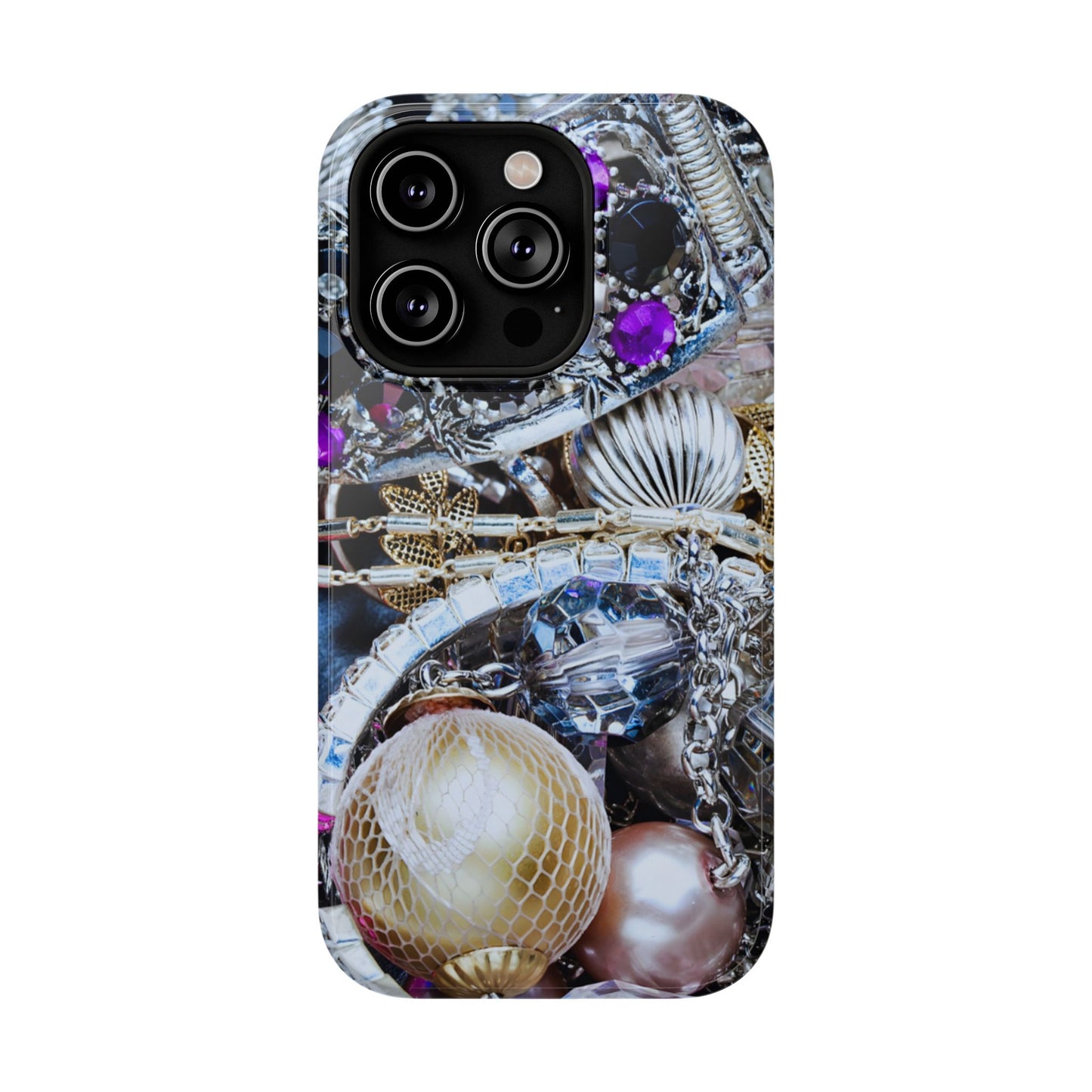 Impact-Resistant Phone Case – Chrome Jewel