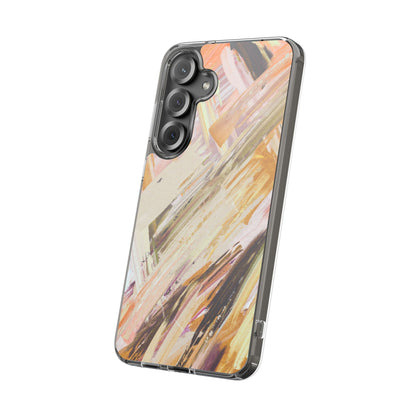 Clear Phone Case – Brush & Bronze