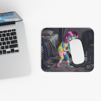 Zombie Girl Desk Mouse Pad — Cute Cartoon Horror Gaming Mousepad