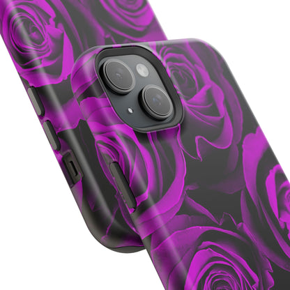 Impact-Resistant Phone Case – Amethyst Roses