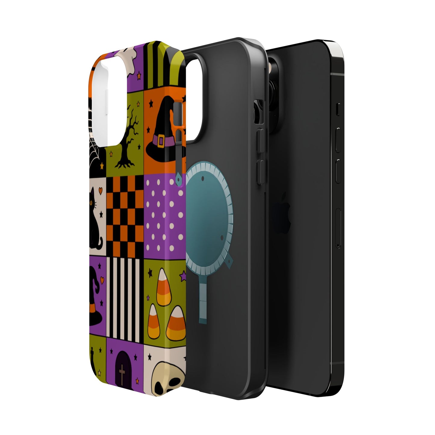 Wireless-Charging Compatible Case – Spooky Patchwork