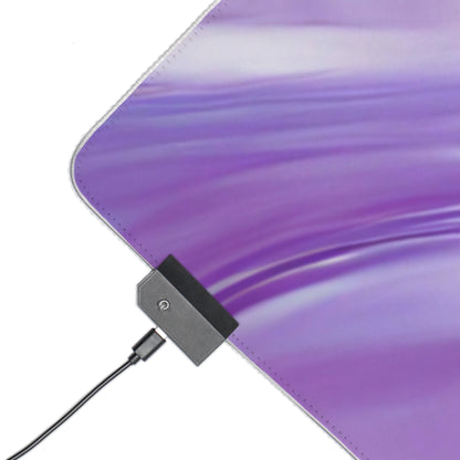 Gaming LED Desk Mat – Lavender Wave