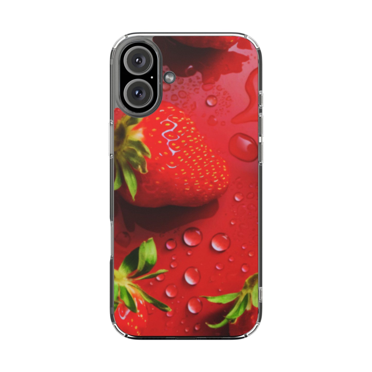 Clear Phone Case – Strawberry Drip