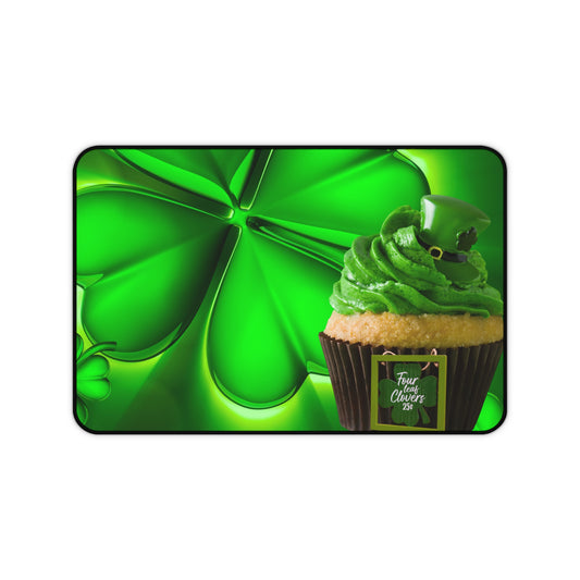 Neoprene Desk Mat – Lucky Clover Cupcake