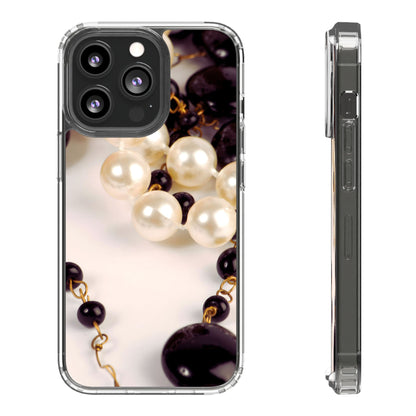 Clear Phone Case – Noir Pearl
