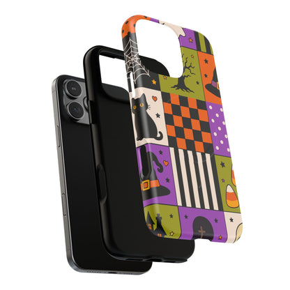 Protective Magnetic Phone Case – Spooky Patchwork