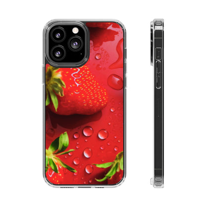 Clear Phone Case – Strawberry Drip
